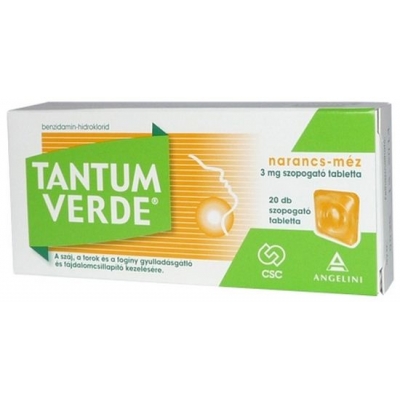 Tantum Verde narancs-méz szopogató tabletta 20 db